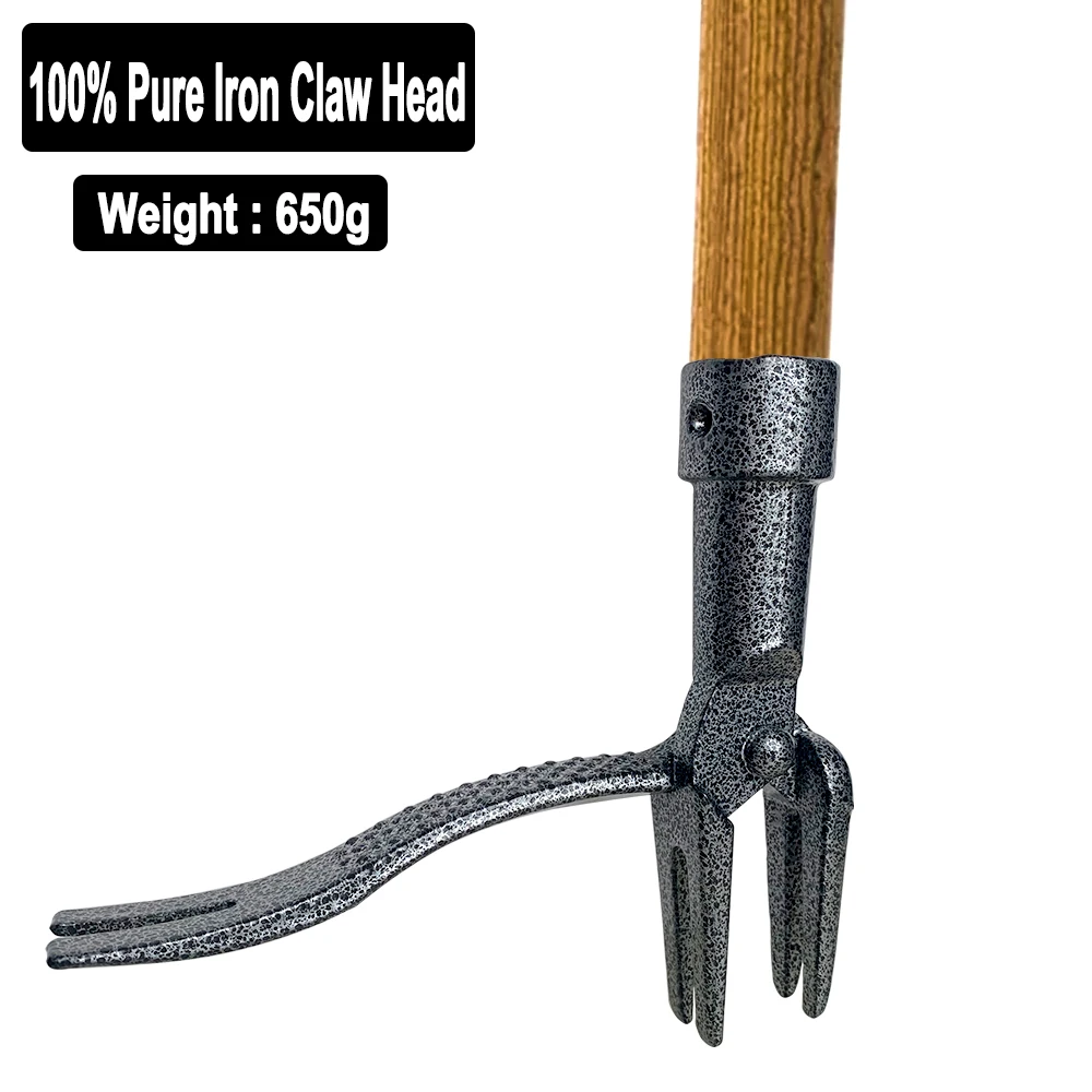 

New Stand Up Weeder 100% Pure Iron Claw Head Grandpa's Weeder Weed Root Remover with Foot Pedal Outdoor Garden Weed Tools