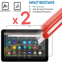 2pcs tablet tempered glass screen protector cover for amazon fire hd 8 10th gen 2020 tablet hd eye protection tempered film