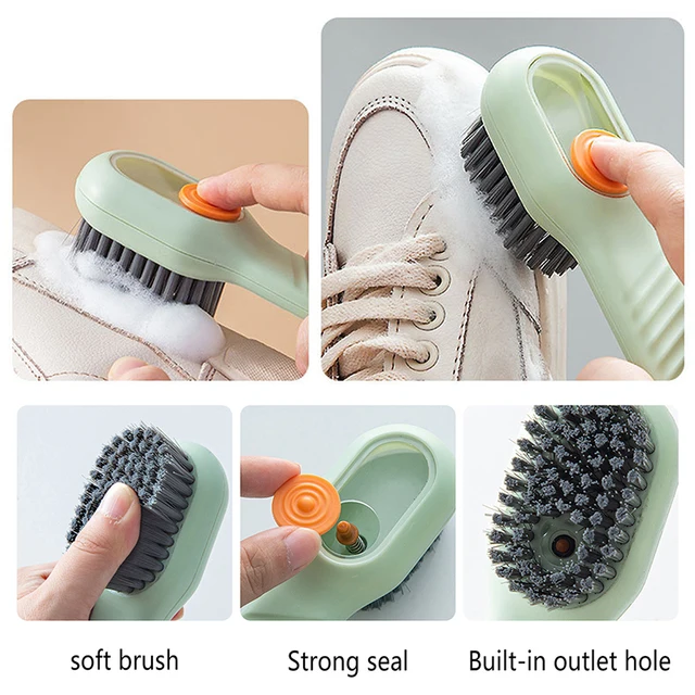 Multifunction Soft Bristled Liquid Shoe Brush Long Handle Brush Clothes Brush 5