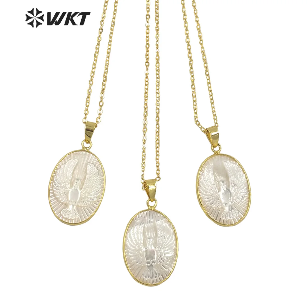 

WT-JN180 WKT 2022 New Arrival Oval MOP Necklace Natural Fashion Necklace Wedding Gift Lady Necklace Trend Jewelry INS