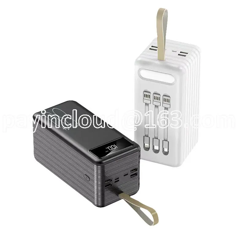 

80000 мА большой емкости портативный мобильный блок питания портативный аккумулятор для мобильных телефонов 4 входа с кабелем острые зарядны...