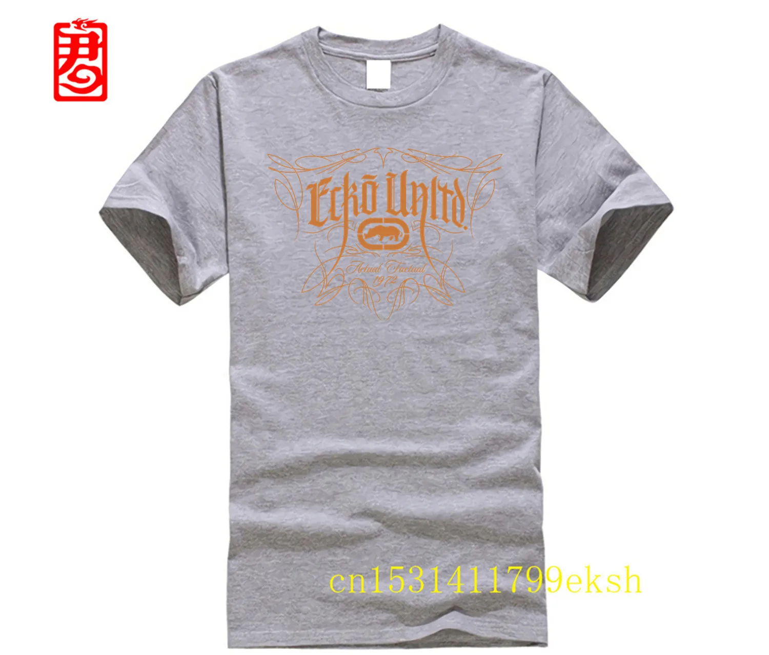 Фото Ecko_Unltd Round Neck Short Sleeve Tee Shirts Exercise Men's Choose Shirts Cotton Spandex O-Neck Tee Shirt New Style TEE №3