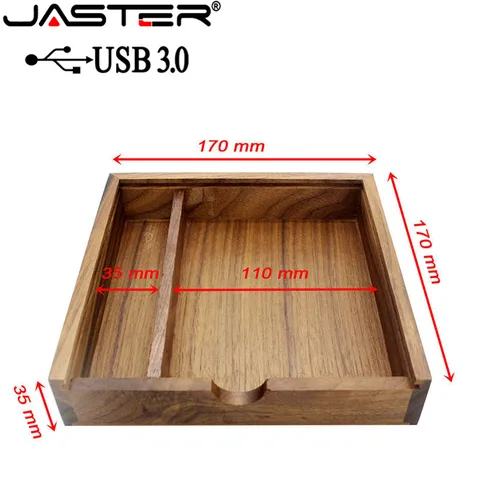 Деревянный флеш-накопитель JASTER 4ГБ/16ГБ/32ГБ/64ГБ