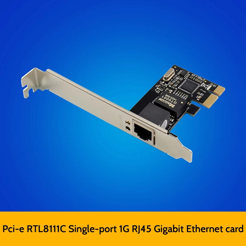 

PCIE X1 RJ45 Серверная гигабитная сетевая карта RTL8111C один порт 1000M Ethernet адаптер карта сетевая карта для настольного компьютера