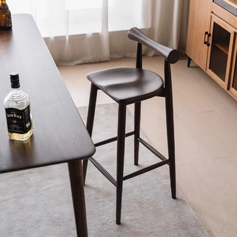 Качественные роскошные барные стулья для гостиной деревянные коричневые