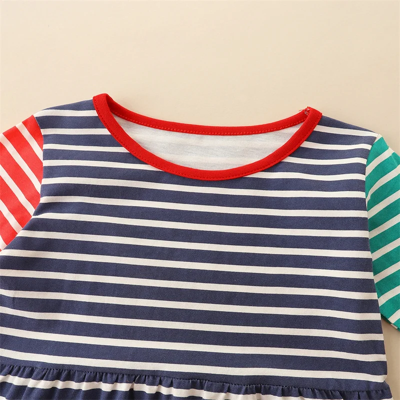 Детское платье с вышивкой пчелы длинным рукавом