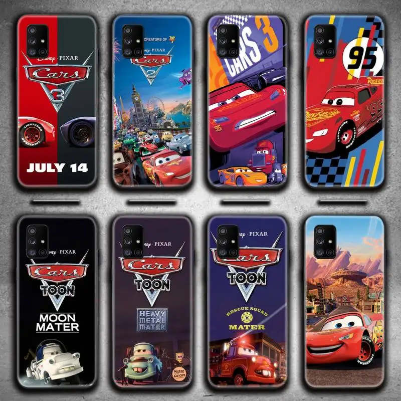 

Cartoon Cars Lightning McQueen Phone Case For Samsung Galaxy A52 A21S A02S A12 A31 A81 A10 A30 A32 A50 A80 A71 A51 5G