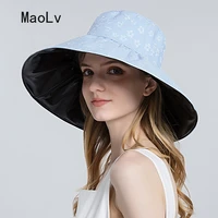 summer large brimmed black glue sunscreen sun hat foldable anti ultraviolet cap basin hat outdoor beach hat women fisherman hat