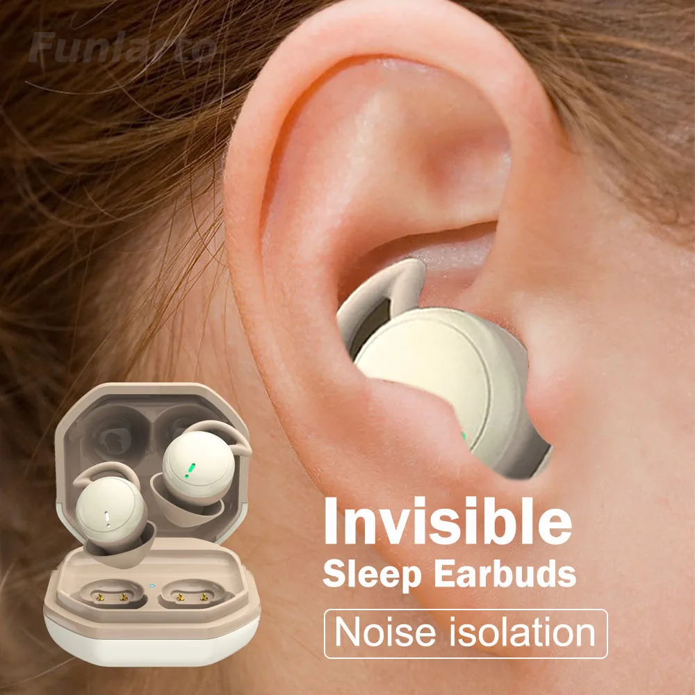 

Invisible Sleep Earbuds Wireless Smallest Tiny Small Mini Earbuds Noise isolation Sleep Ear Buds TWS Earphones Bluetooth 5.3 Mic