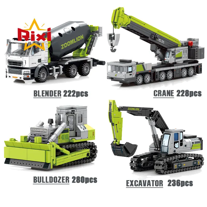 Городская техника строительный экскаватор бульдозер кран миксер автомобиль