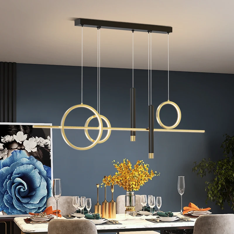 

Modern simple led chandelier restaurant Pendant Lights Nordic home indoor lighting decor chandelier dimmable with remote control