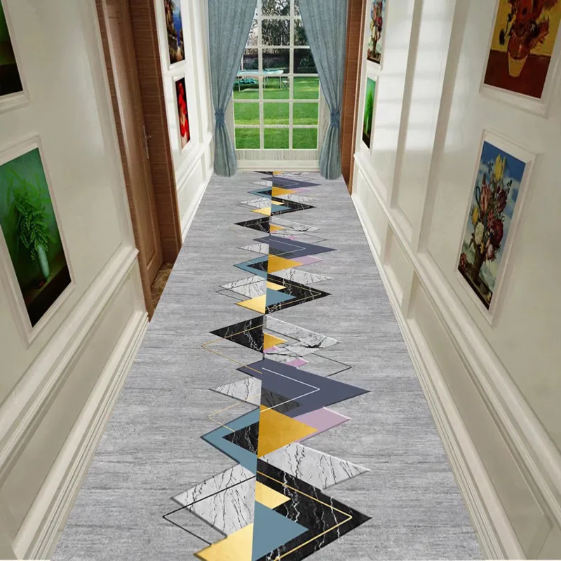 

Modern Geometric Print 3d Carpet For Living Room Hallway Long Carpet Kitchen Mat Casual Rug Home Decoration