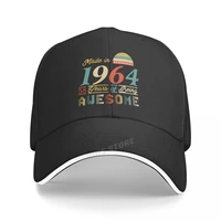 fashion hats made in 1964 58 years of being awesome 58th birthday gift printing baseball cap summer caps new youth sun hat