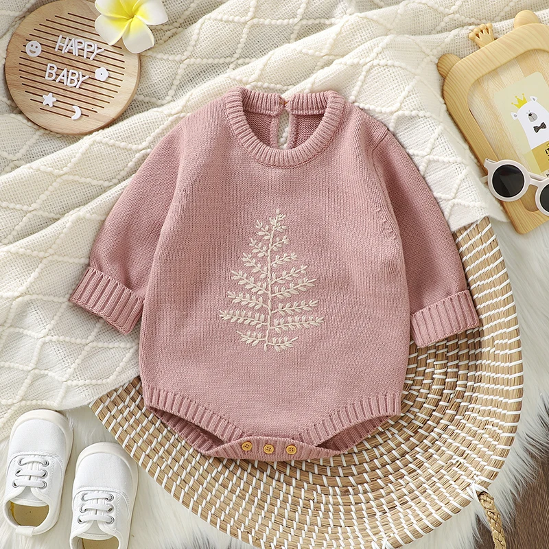 

Комбинезон детский трикотажный с длинным рукавом и круглым вырезом, на весну/Осень/зиму