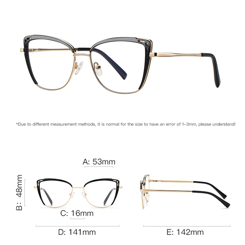 VCKA анти-синий свет оптика для чтения оправа очков новые металлические женские