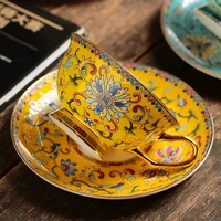 coffee cup set bone china enamel tea cup court style european small luxury exquisite retro british coffee coffee cup set