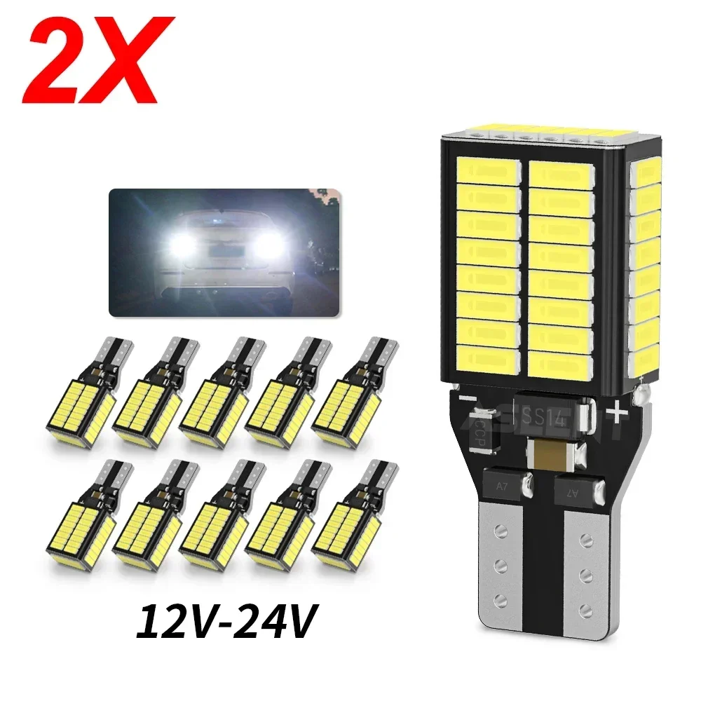 2 шт. Canbus T15 Led High Power T16 Revers Lights для автомобильной лампы заднего хода W16W No Hyper Flash Xenon