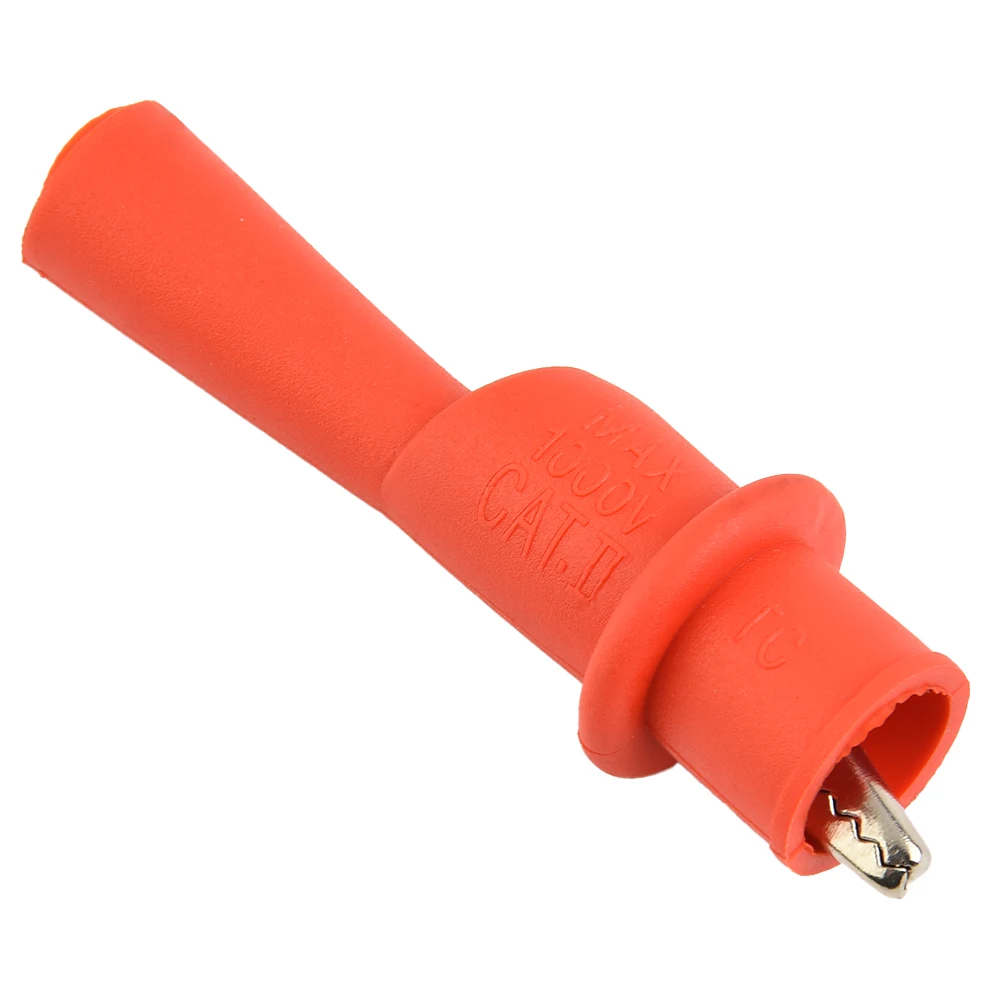 

1Pair Wire Tips Test Clip Clamp Measurable Voltage 10A/1000V Rubber Insulated Sheath Antiskid For Multi-Meter Tester AC DC