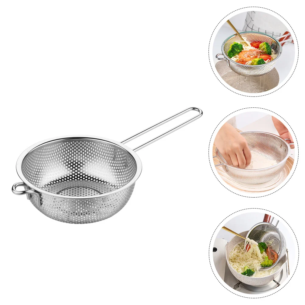 

Vegetable Drain Basket Fine Mesh Strainer Stainless Steel Washing Basin Home Drain Basket Fruit Washing Basin