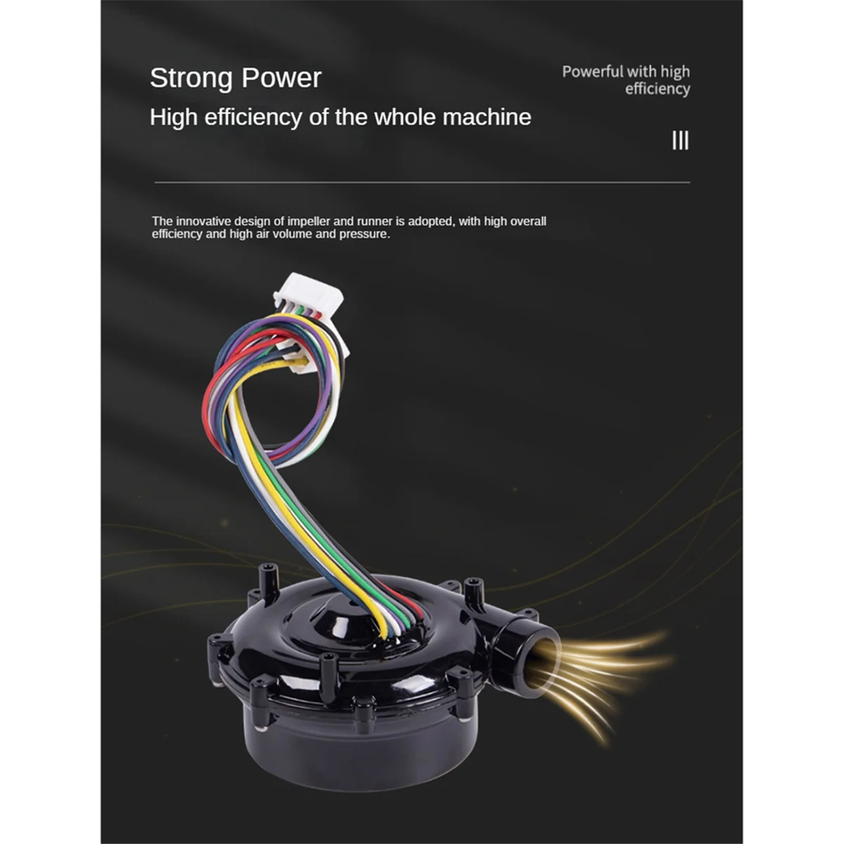 Бесщеточный центробежный воздуходувной вентилятор 24 в Φ WS7040 7040 кПа для