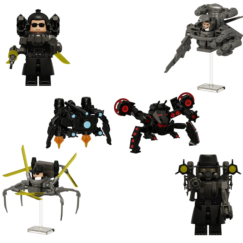 Фото Новые фигурки KDL DJ Upgrade War-Damaged Skibidi Toilet Man, аниме-блоки, игрушки TvMan Titan Bricks, модель, подарок на день рождения. №1