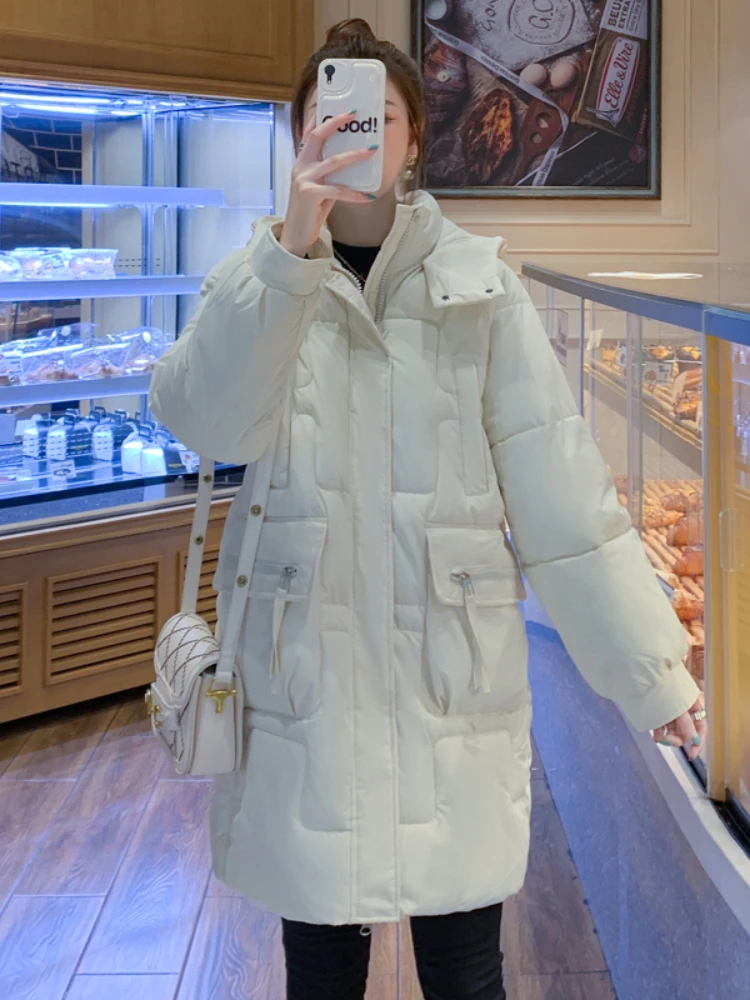 Winter Women Parkas Jackets Slim Hooded Thicken Warm Padded Coat 2022 Korean Fashion Female Winter Clothes Outwear Jacket Parkas
