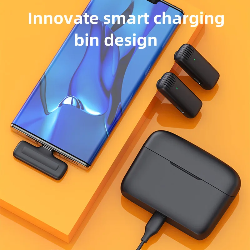 Беспроводной петличный компактный микрофон для записи видео заряжаемый