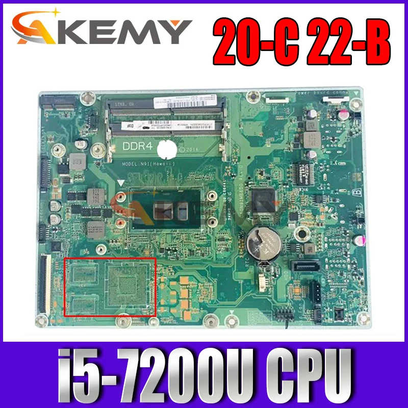 

848949-008 848949-508 848949-608 For HP Pavilion 20-C 22-B AIO Motherboard DA0N91MB6D0 With SR342 i5-7200U Fully Tested