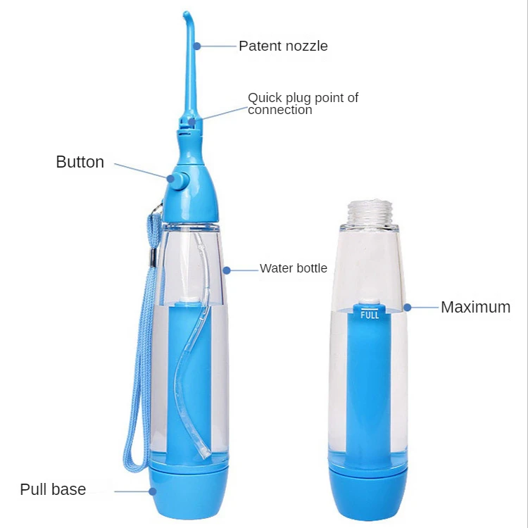 Portable Dental Floss Oral Irrigator Clean the Mouth Wash Your Tooth Water Irrigation Manual Oral Dental Tooth Cleaner enlarge