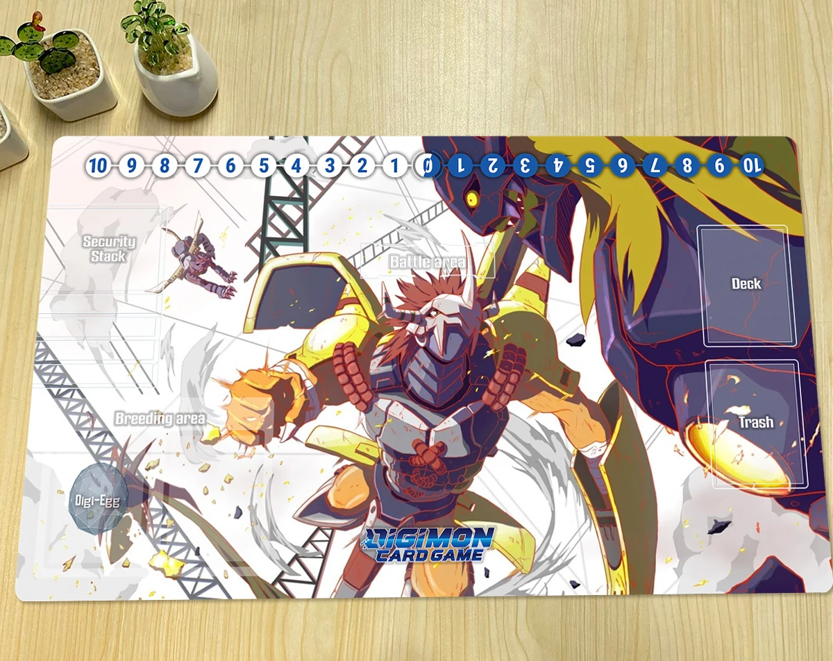 

Digimon Playmat Metal Greymon Mat TCG CCG Board Game Duel Mat Trading Card Game Mat Anime Mouse Pad Custom Rubber & Free Bag