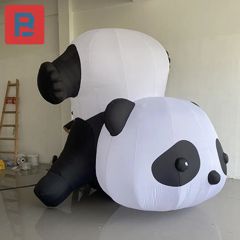 Гигантская надувная модель панды Китай национальное сокровище городок зоопарк