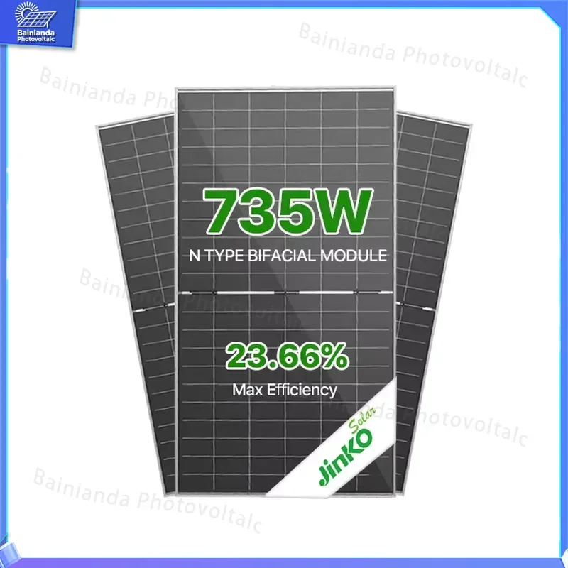 Фото Солнечная панель Jinkohu Neo N Type 725W 730W 735W 710W 715W 720W, двусторонняя, с двойным стеклом, для жилых и коммерческих объектов №1