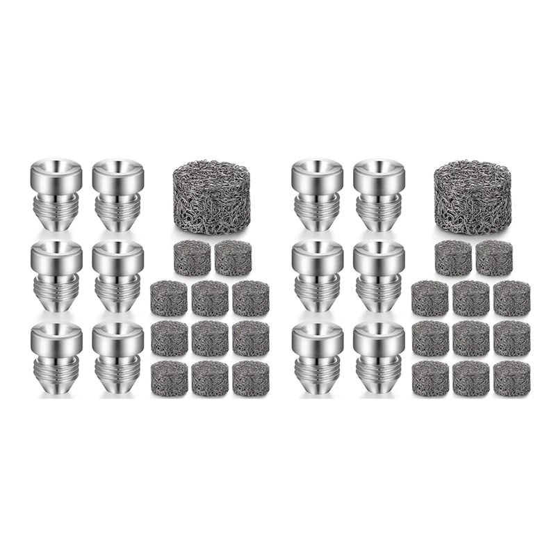 

12 штук наконечников насадки для отверстия для пены и 24 штуки пенообразователя, универсальное резьбовое сопло 1,1 мм и сетчатый фильтр