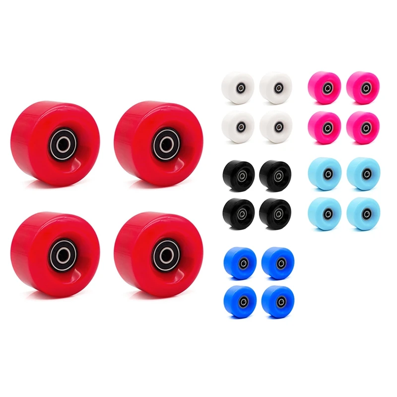 

4PCS Double Row Roller Skates Four-Wheel Roller Skates Roller Skates Non-Shiny Wheels PU Wear-Resistant Wheels