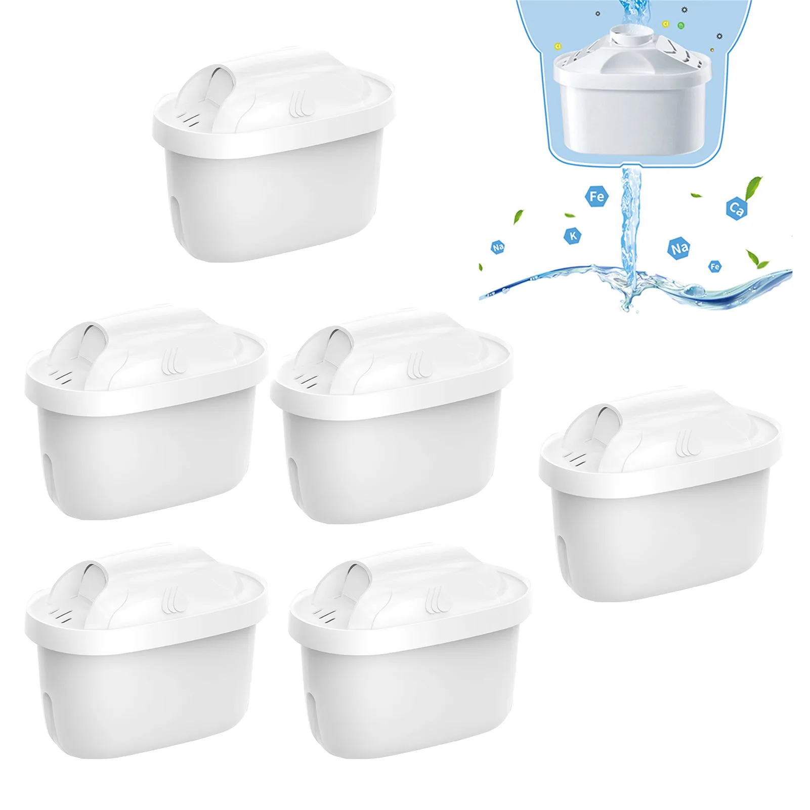 

Water Purifier Filter Pure Water Filter For Pitcher 6PCS Pure Water Filter Element For Pitchers Finer Filter Element Mesh
