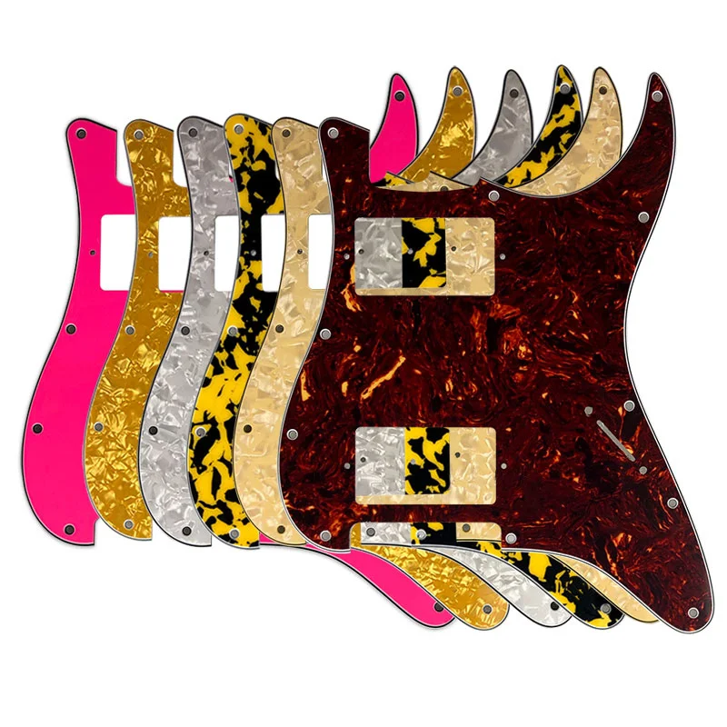 

5pcs Guitar Accessories Pickguards No Control Hole With 11 Screws For Fender Standard ST HH Strat Guitar With PAF Humbu
