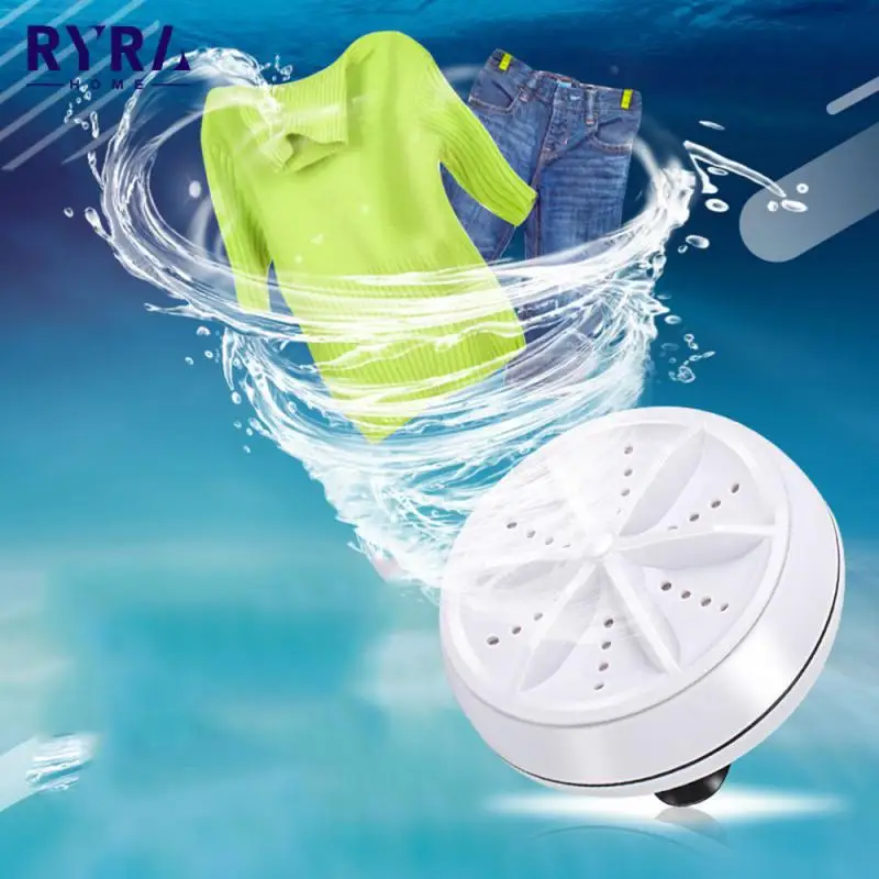 

Ultrasonic Turbo Washing Machine Mini Traveling Washing Machine Portable Washer Dirt Washer Rotating Washing Machines For Home