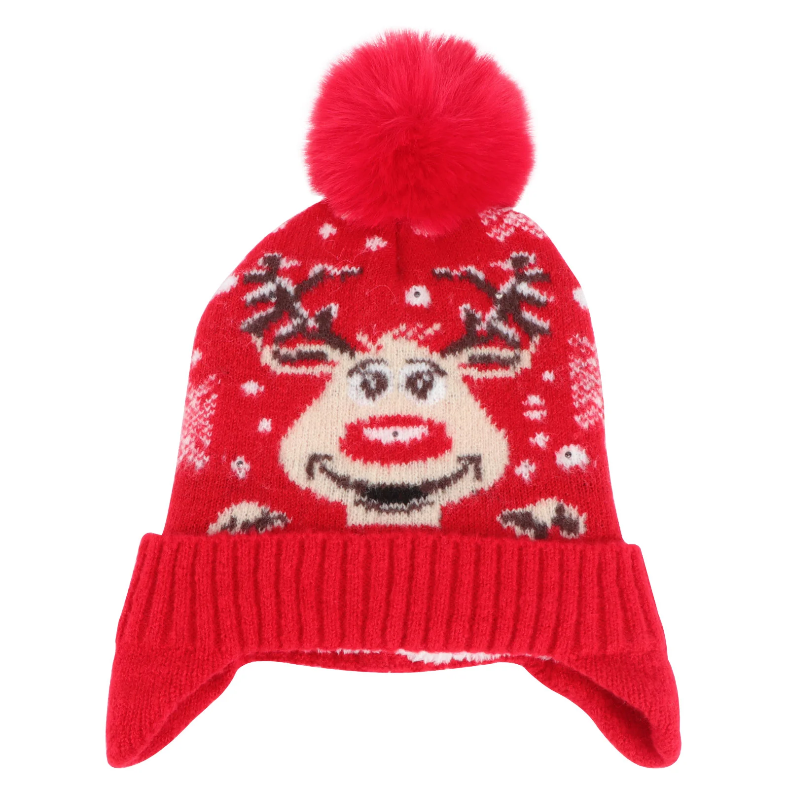 

Christmas Lovely Knitted Hat Creative LED Light Kids Winter Warm Hat