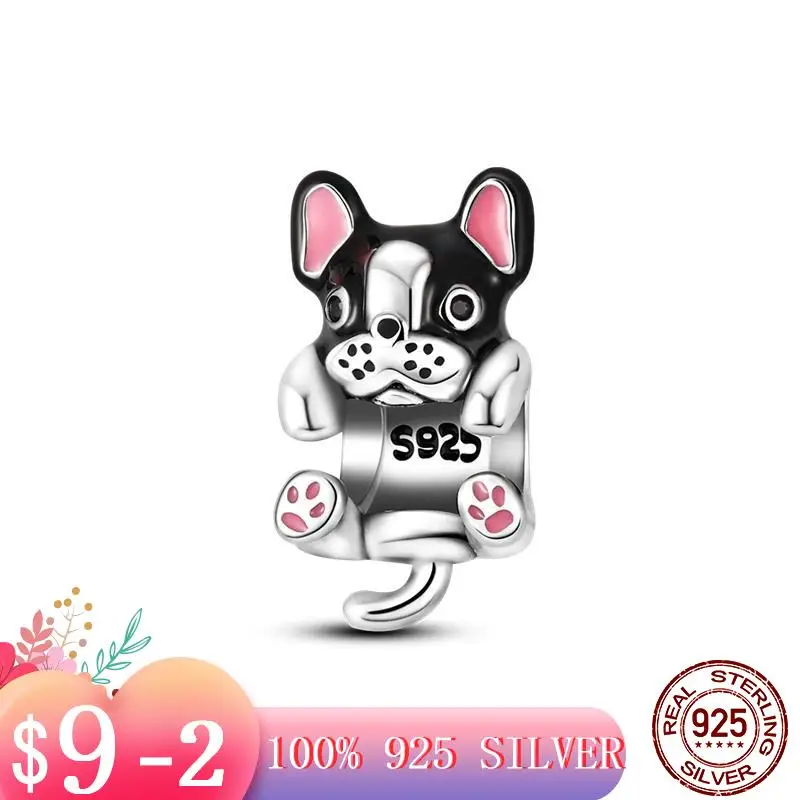 

Independent Design 2022 New 925 Sterling Silver Bulldog Charm Fit Original Pandora Bracelet Making Fashion DIY Jewelry For Women