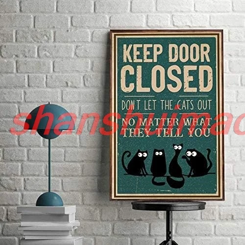 Жестяная вывеска Pozino с котом