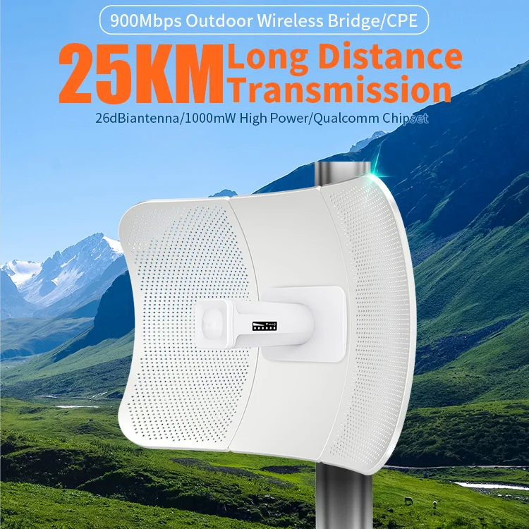 20km 30km outdoor long range wifi antenna wireless bridge rj45 for cctv wireless transmitter images - 6