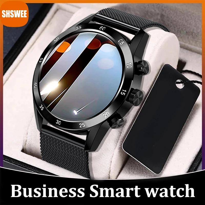 

Для смарт-часов Samsung Xiaomi Huawei мужские Bluetooth звонки водонепроницаемый пульсометр спортивный фитнес-трекер Смарт-часы для iOS Android