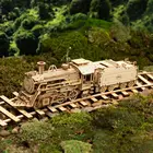 Самодельный передвижной автомобиль паровой поезд Jeep 3D деревянные строительные блоки Сборная модель детских игрушек