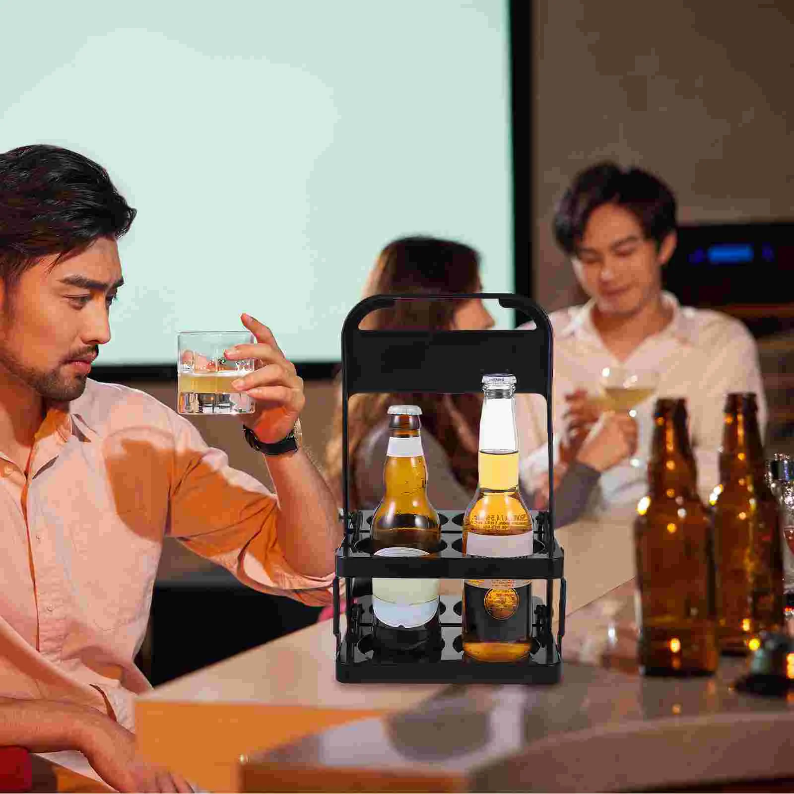 Пивная корзина подставка для бутылок держатель напитков KTV многоразовые