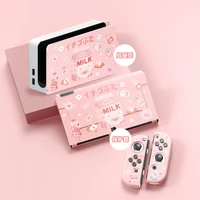 switch oled case cute pig milk protective shell for nintendo switch oled protective shell soft tpu cover for nintend switch oled