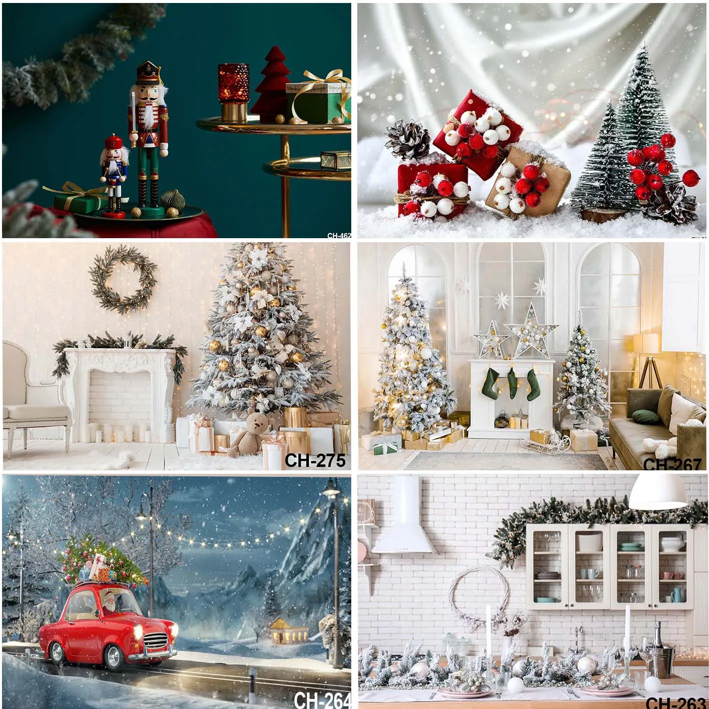 

Christmas Backgrounds Photographic Xmas Trees Room House Decoration Custom Winter Gifts Presents Backdrops Banner Photocall