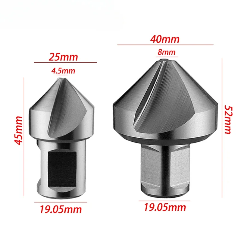 25 30 40 50 55 мм коническая Зенковка из быстрорежущей стали с хвостовиком 3/4 дюйма Weldon.