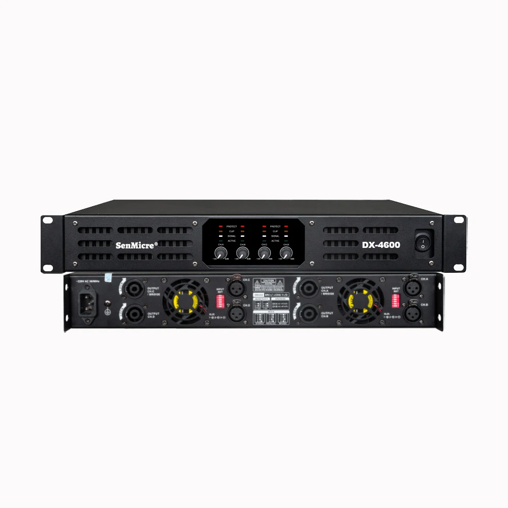 SenMicre DA4600 4X600 Вт 8 Ом Профессиональный усилитель мощности 24-канальный звук DJ-сабвуфер AMP Усилитель динамика линейного массива Звуковой предусилитель класса D 4x800 Вт 4 Ом Домашнее аудиооборудование KTV (art.: 3920c86973dc5) - 3920c86973dc5