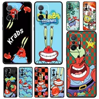 cartoon crab lovely for xiaomi mi 12 11 10 ultra 11t 10t pro lite 11i 10i 10s 5g soft silicone black phone case coque capa cover