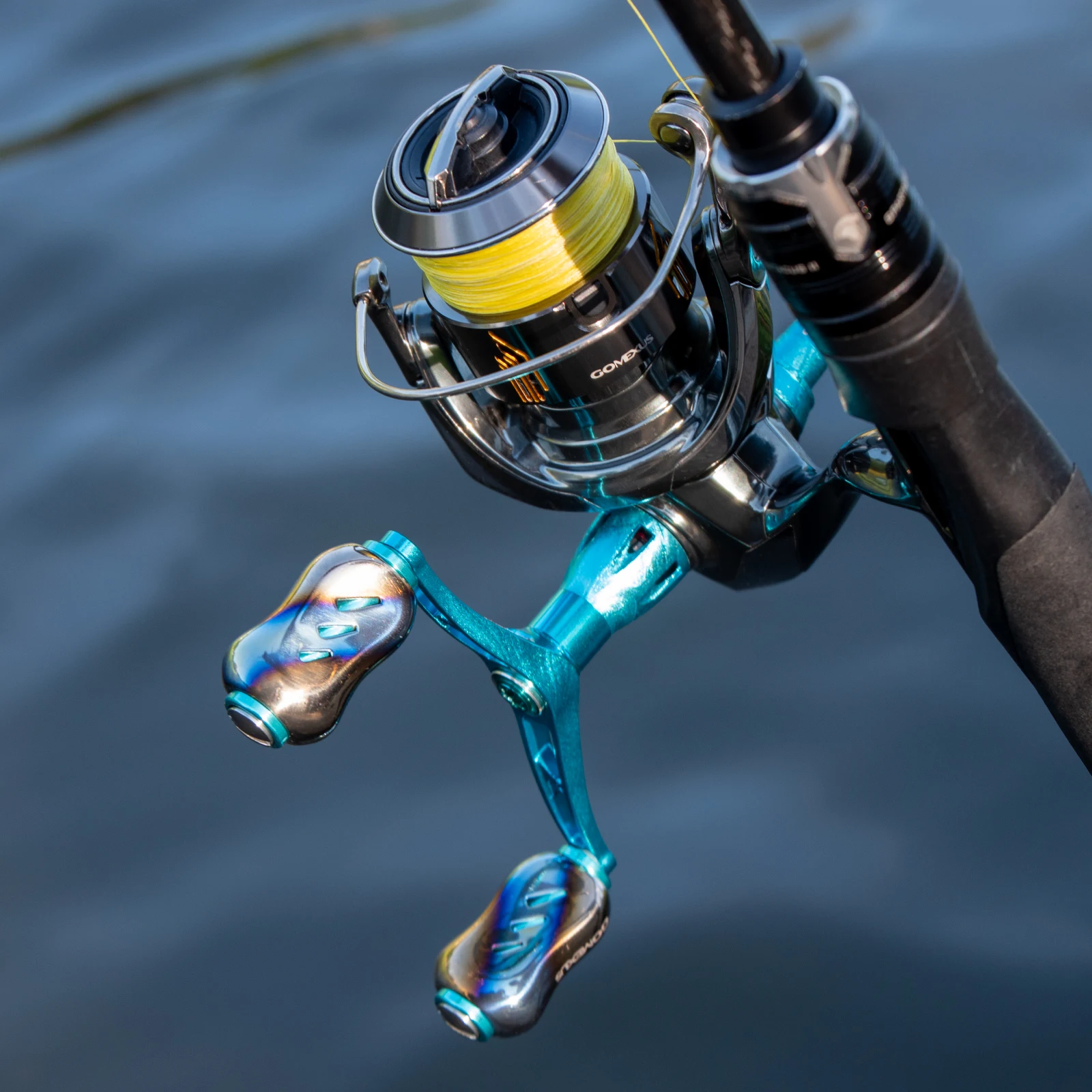 Фото Набор спиннинговых катушек Gomexus с двойной ручкой Eging Fishing 82 мм для Shimano Stella Vanford Sephia Stradic BB-X с подставкой для катушки, инструмент №5